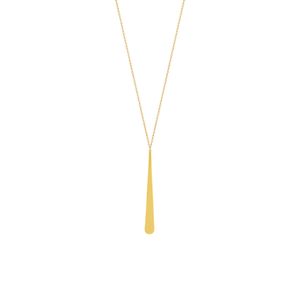 Gargantilha de Ouro com Pingente de Gota Alongada - 50 cm