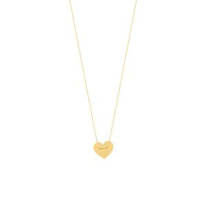 Gargantilha de Coração em Ouro com 45 cm