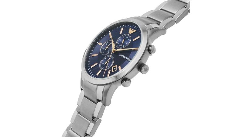 Emporio armani deals renato blue watch