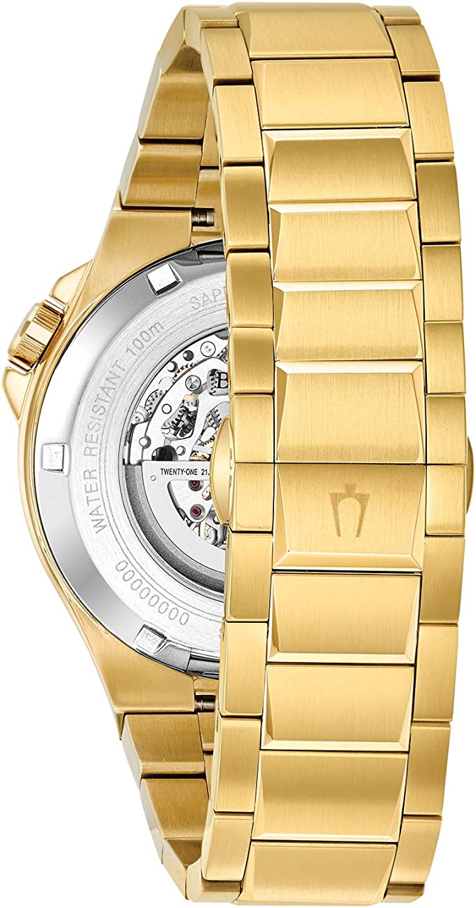bulova IP gold finishes orologio uomo movimento quarzo negozio reggio
