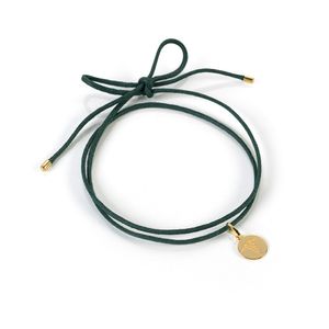 Pulseira de Grau em Couro e Ouro com 50 cm