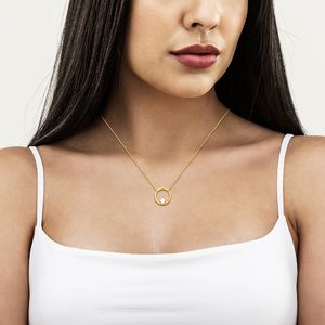 Gargantilha em Ouro e Pérola com 45 cm