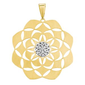 Pingente de Mandala em Ouro e Diamante