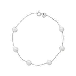 Pulseira em Prata e Pérola com 18 cm