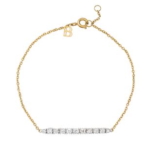 Pulseira em Ouro, Ouro Branco e Diamante com 17 cm