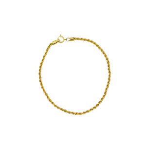 Pulseira de Corda em Ouro com 18 cm