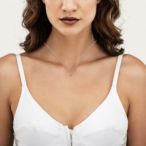 Gargantilha de Signo de Touro em Prata e Zircônia com 45 cm