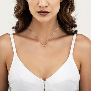 Gargantilha de Signo de Áries em Prata e Zircônia com 45 cm