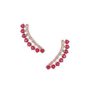Brinco em Ouro Rosé, Diamante e Topázio