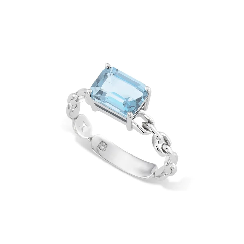 Anel em Prata e Topázio