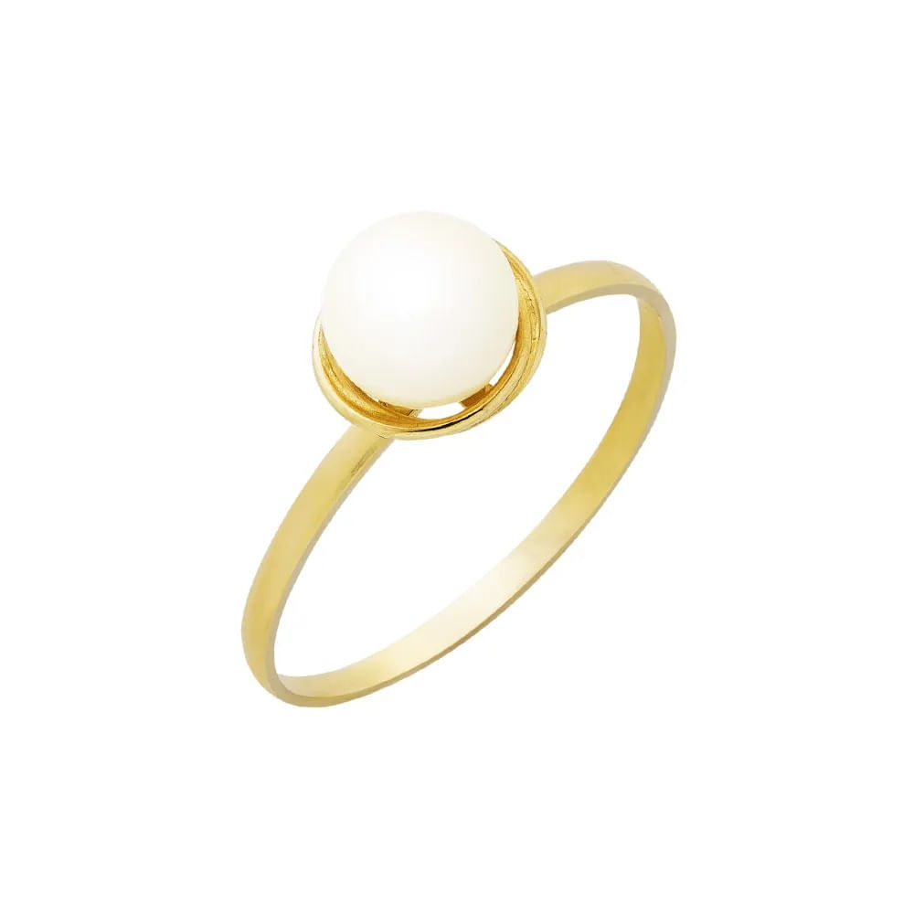 Anel em Ouro e Pérola