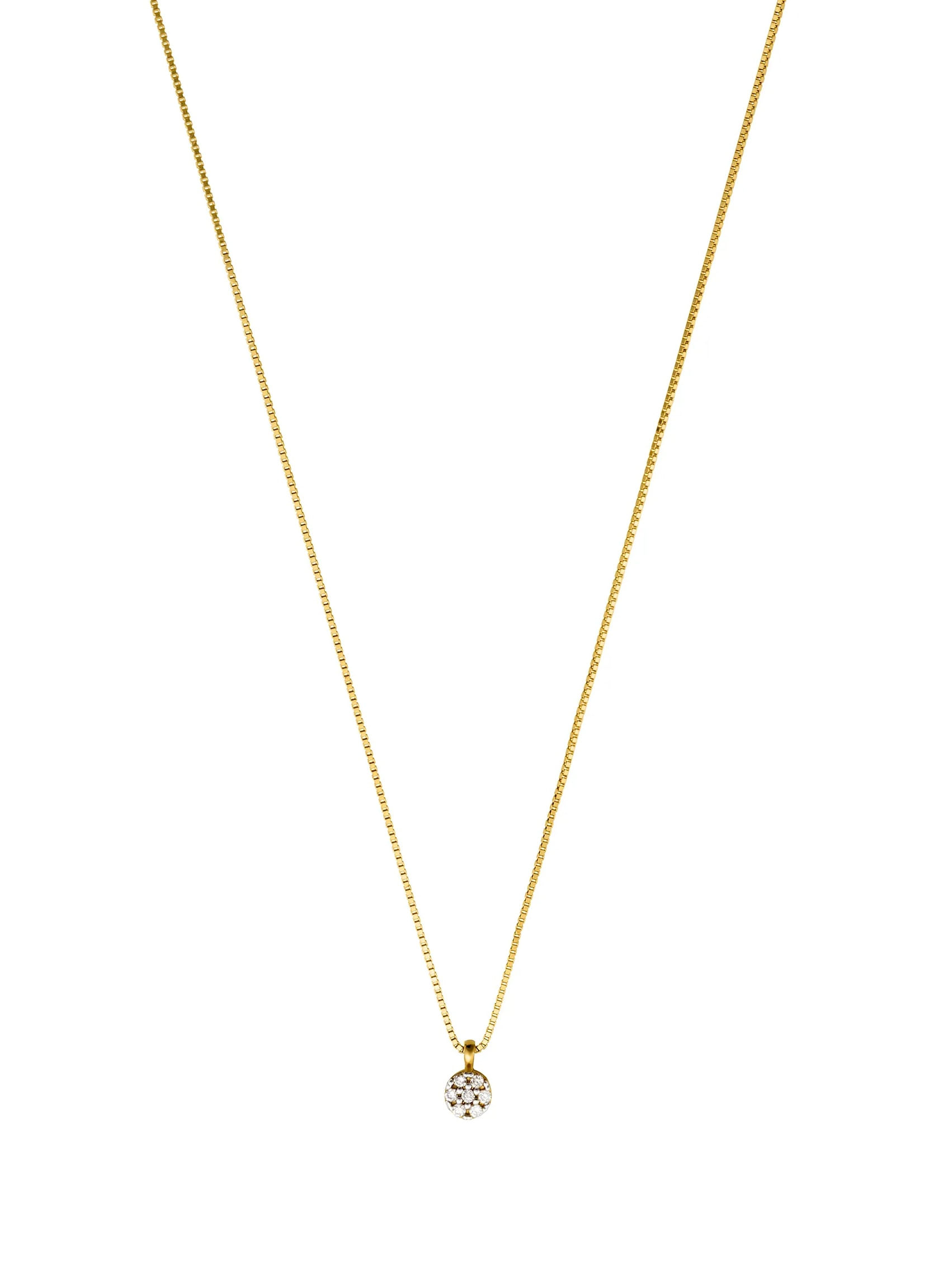 Gargantilha de Redondo em Ouro e Diamante com 45 cm