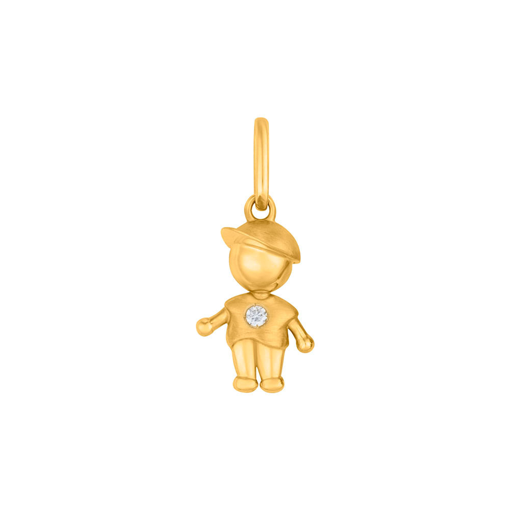 Pingente em Ouro 18k com Diamante - Menino