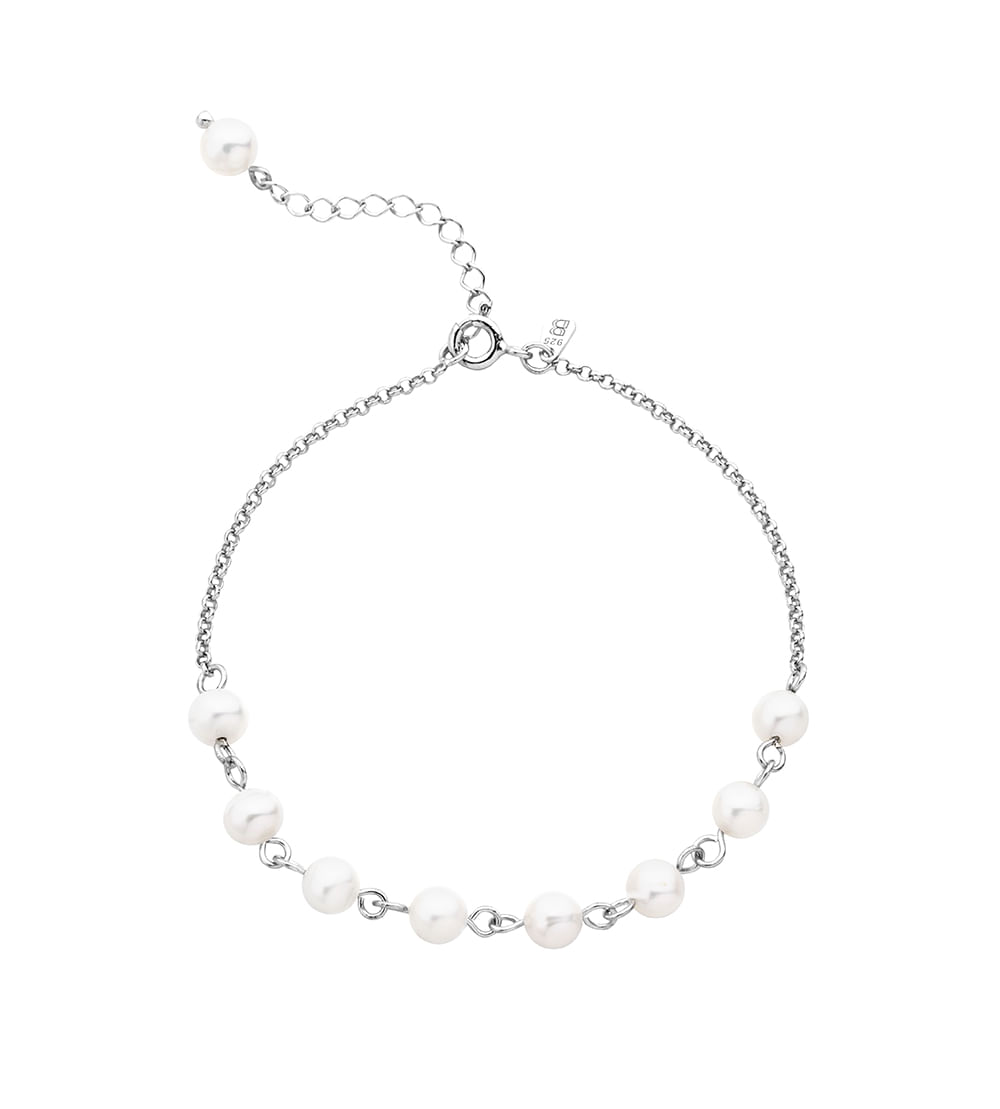 Pulseira em Prata 925 com Pérolas Biwa