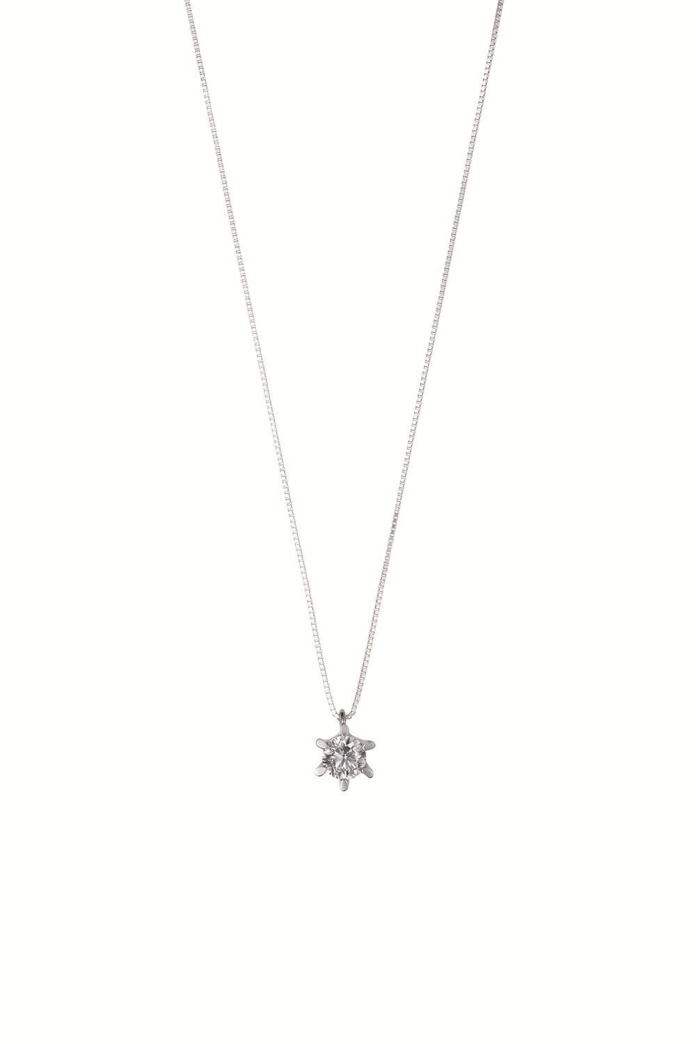 Gargantilha em Ouro Branco 18k e Diamante